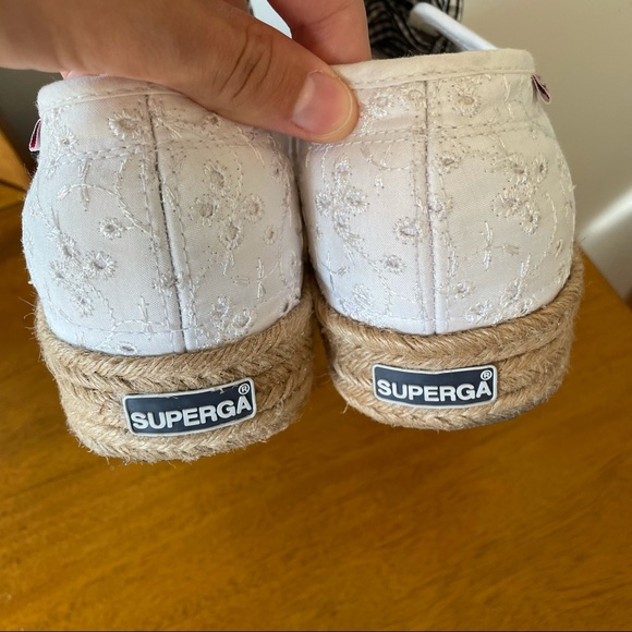 SUPERGA Sangallo Floral Eyelet gingham Sneakers 10 - Picture 9 of 11